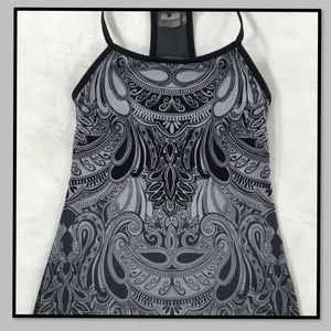 ATHLETA LADIES FITNESS BLACK HALTER RACERBACK WORKOUT TANK XXS